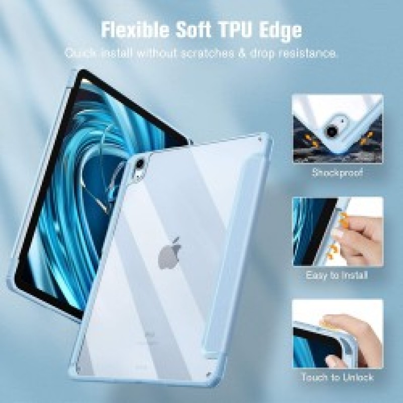For 2020 iPad Air 4 Case 10.9" Magnet Case Built-in Wireless Charging Pencil Holder Cover 